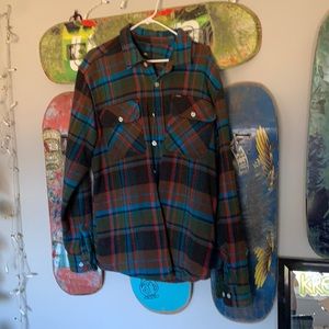 Obey worldwide button down heavy flannel jacket
